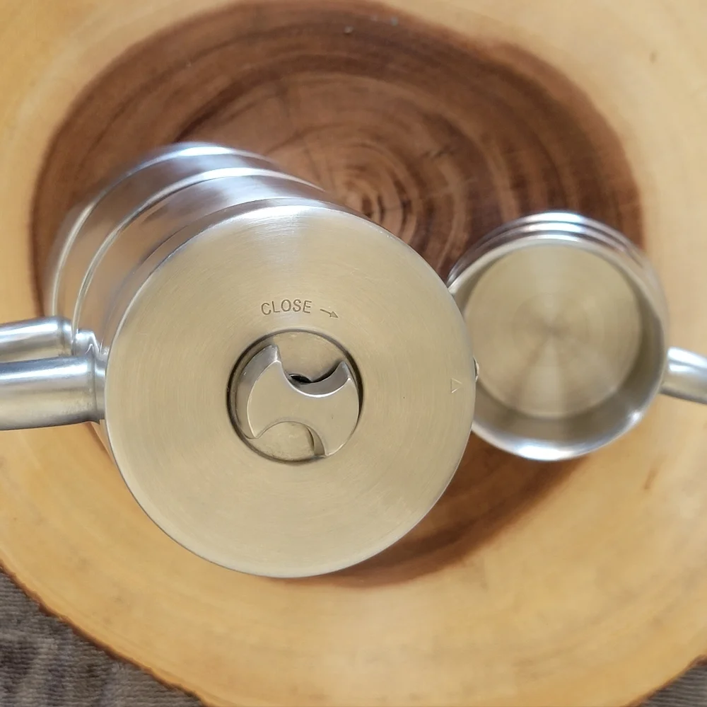 Bonjour Stainless Coffee French Press/Creamer RARE Steampunk Modern Retro - Picture 11 of 16